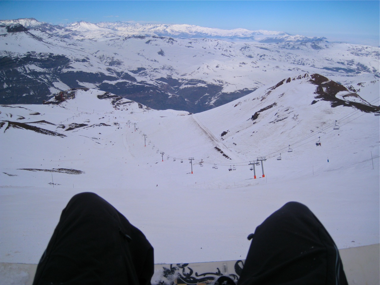Snowboarding in the Andes
