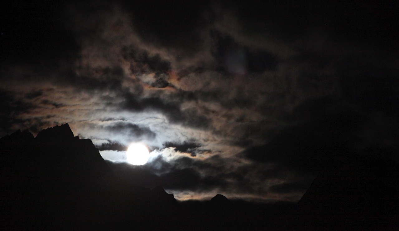 Moonrise over the mountains - Valdez, AK