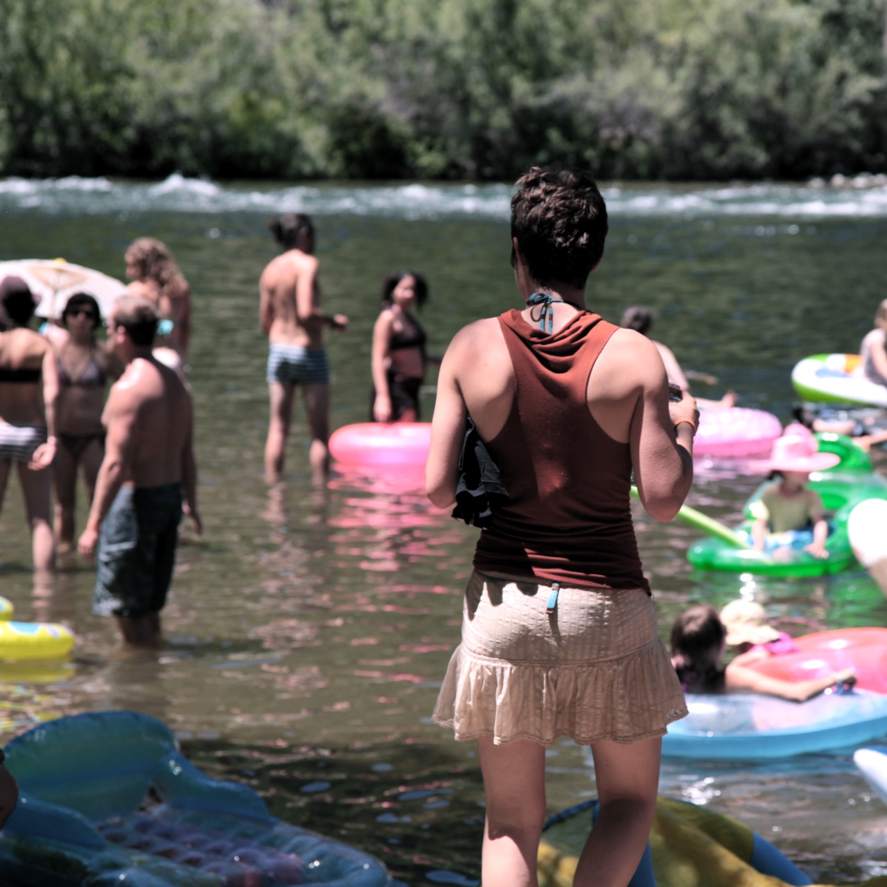 Mary looking out at the Feather River